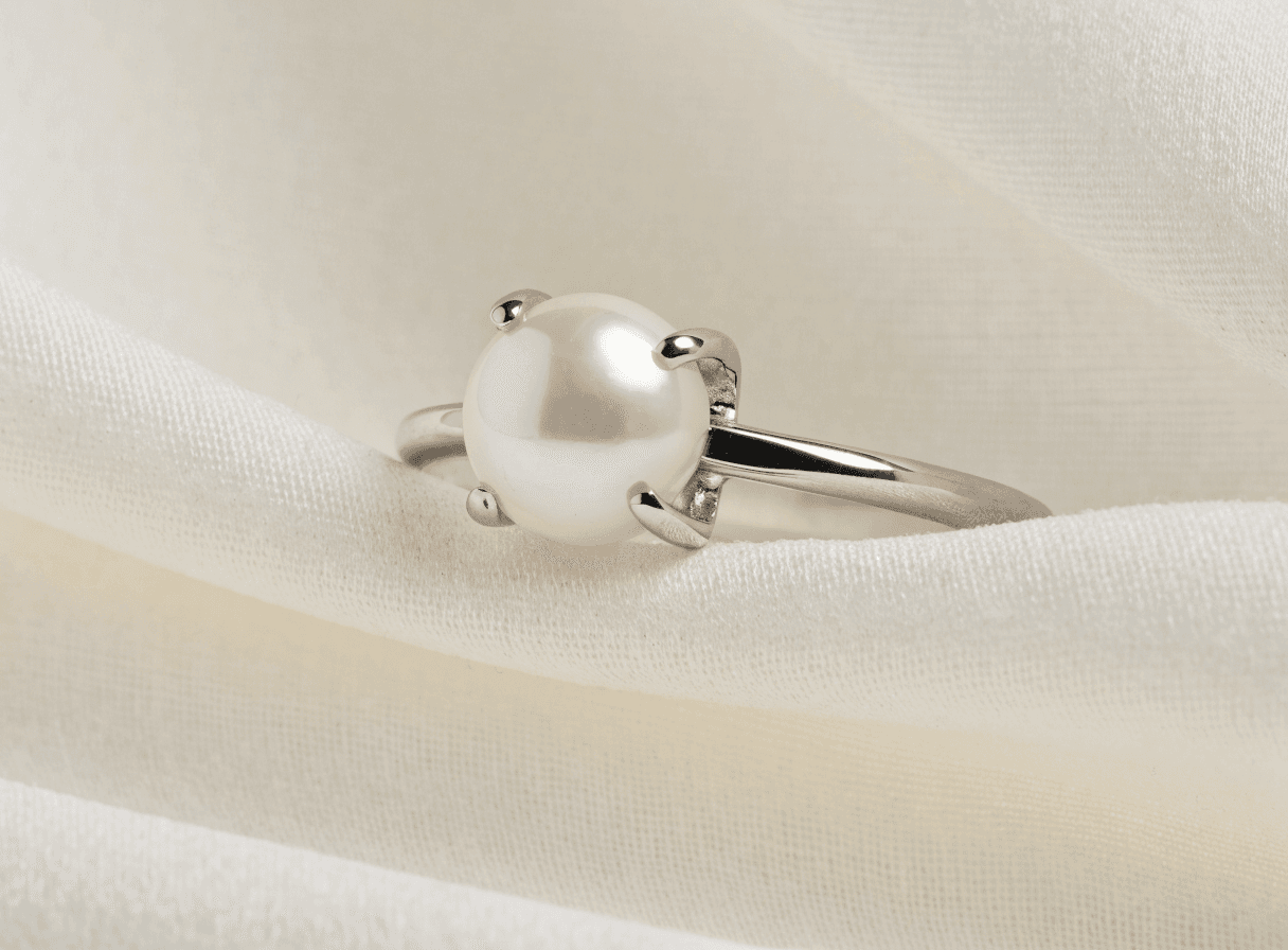 Pearl Solitaire 18K Ring